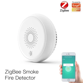 Tuya Smart Zigbee Dūmų Detektorius Smart Priešgaisrinės Signalizacijos Progressive Garso Linijiniai Dūmų Jutiklio Dirbti Su Tuya Zigbee Hub