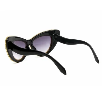 2019 Moterų akiniai nuo saulės seksualus Katės Akis, saulės Akinius, negabaritinių akiniai nuo saulės vyrams juoda Atspalvių moterų UV400 oculos de sol feminin