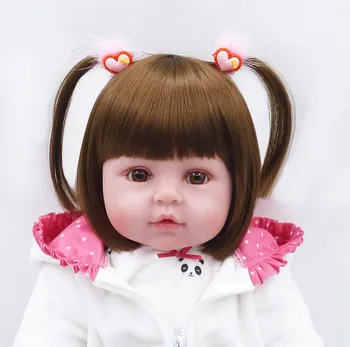 NPK 48cm reborn baby toy dolls minkšto silikono vinilo reborn baby girl lėlės bebes atgimsta bonecas žaisti namus, žaislai, vaikų plamates