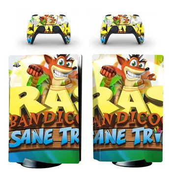 Crash Bandicoot PS5 Standartinio Disko Leidimas Odos Lipdukas, Decal Padengti 5 PlayStation Konsolės ir Valdytojai PS5 Odos Lipdukas
