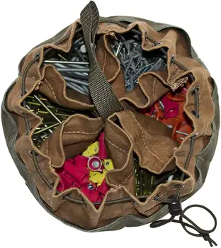 Drobė sodo įrankių organizatorius maišelį su 10 kišenės mažų dalių, maišas patvarus nešti maišą sunkiųjų darbo įrankis krepšiai