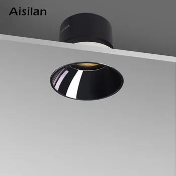 Aisilan įleidžiamas LED downlight Frameless anti-glare už kambarį koridorius, miegamasis Kampas Reguliuojamas išpjovą dydis 8cm vietoje šviesos