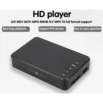 HDMI Standžiojo Disko Grotuvas Nešiojamų 1080P Full HD Media Player USB2.0 SD Kortelės Grotuvas(ES Kištukas)
