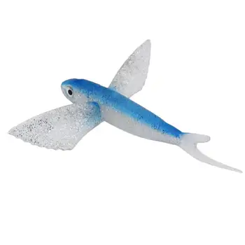 1pcs/daug Žvejybos Masalas 3D Akis Plūduriuojantis flying fish Aritificial Lazerio Wobblers Crankbait Kieto Plastiko Žvejybos reikmenys Kablys Pesca