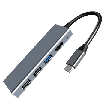 Docking Station USB C Tipo 4K HDMI-USB 3.0 SD/TF Kortelių Lizdai Paramos PD Mokestis už MacBook MateBook ASUS Jogos HP Dell