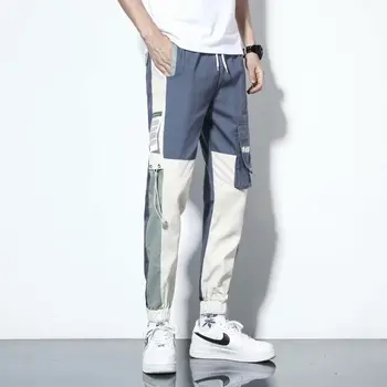 Vasaros Vyrų Kelnės Plonas Įrankiai Kulkšnies Surištas Kelnės Vyrams Korėjos Stiliaus Mados Atsitiktinis Streetwear Kelnės Vyrams