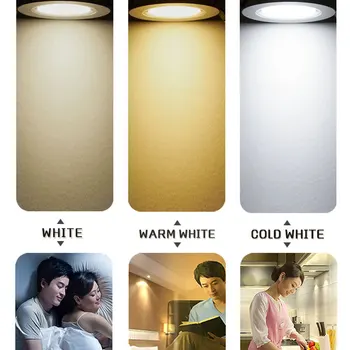 Vandeniui LED downlight žibintai Aukštos kokybės 5W/7W/9W/12W LED šviesos kambarinė lempa AC230V Lemputės, lempos, virtuvė, vonios kambarys led žibintai