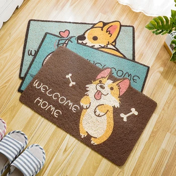Kūrybinės animacijos słomianka mielas gyvūnų šunų ir kačių kilimas miegamojo durų kilimėlis virtuvės neslidus sutirštės plotas kilimas namų puošybai kilimas