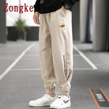 Zongke Atsitiktinis Velvetas Kelnės Vyrams Japonijos Streetwear Kelnės Vyrams Kelnes Poilsiu Sweatpants Vyrų Drabužiai Hip-Hop 2020 M-3XL