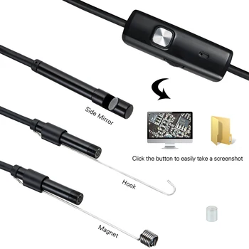 5.5 mm Endoskopą Kamera Lankstus IP67 atsparus Vandeniui Micro USB Tikrinimo Borescope Kamera, skirta 