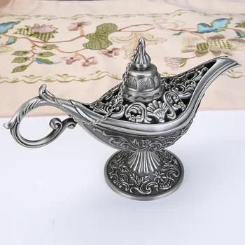 Miniatiūrinis Modelis Tradicinių Amatų Tuščiaviduriai Iš Pasakos Stebuklinga Lempa Arbatinukas Genie Žibintas Aladin Senovinių Namų Puošybai Ornamentu