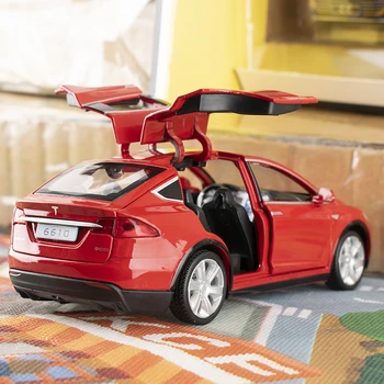 1:32 Tesla Model X didelės modeliavimas lydinio automobilio modelio automobilių vaikams, žaislai metalo modelio automobilių vaikams žaislų kolekcija nemokamas pristatymas