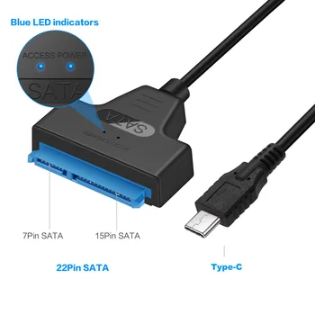 Didmeninė USB 3.1 C Tipo SATA Kabeliai Konverteris Vyrų 2,5