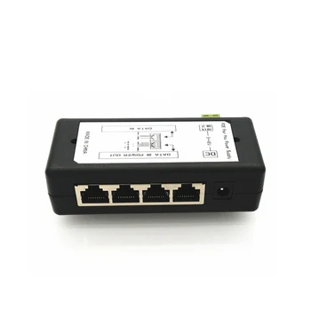 4 Port PoE Injector 4CH PoE Maitinimo Adapteris Ethernet Maitinimo Pin 4,5(+)/7,8(-) Input DC12V-DC48V IP Kameros