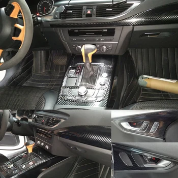 Automobilių Stiliaus 3D/5D Anglies Pluošto Automobilio Salono Konsolė Spalvų Kaita, Liejimo Lipdukas Lipdukai Audi A7 2011-2018