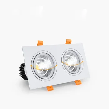 Pritemdomi LED, COB Dėmesio Lubų lempa AC85-265V 14W 20W 30W 40W 50W 60W Aliuminio embedded šviestuvai aikštėje led skydelio lemputė