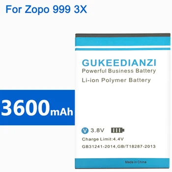 GUKEEDIANZI BT55T 3600mAh Baterija Zopo 999 998 ZP999 3X ZP3X zp998 Mobiliojo Telefono Pakeitimo Didelės Talpos Baterija