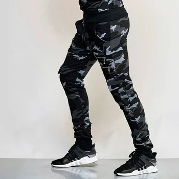 2020 m. Aukštos kokybės Prekės Fitneso kelnės Atsitiktinis Elastinės Kelnės kultūrizmo drabužių atsitiktinis kamufliažas sweatpants poilsiu kelnės