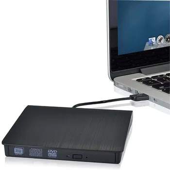 USB 3.0 Išorinis DVD CD Burner Slim Portable Vairuotojas Nešiojamojo kompiuterio 