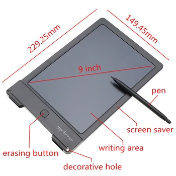 9 Colių Spalvotas LCD Raštu Tabletė Rašysenos Pagalvėlės Darwing Valdybos Perrašomieji Vaikams Dovanų Elektroninių Grafika Tablet