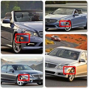 Už Benz 2010-2013 W212 E-Klasės E300 E350 E550 E63 AMG Sedanas/Hečbekas Rūkyti Priekinis Buferis Sparnas White OEM Šoniniai Gabaritiniai Žibintai Lempa