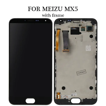 Rodyti Meizu MX5 Ekranas Jutiklinis Ekranas skaitmeninis keitiklis Asamblėjos MEIZU MX5 Meilan MX5 lcd su rėmu Meizu MX5 LCD ekranas