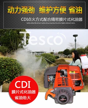 Keturtaktis benzininis purkštuvas 900 tipo 30L ant nugaros aukšto slėgio žemės ūkio pesticidų kovos mašina žalvario stulpelio