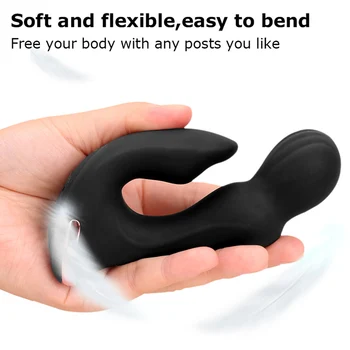 Sekso žaisliukai Vyrams Prostatos Massager Vibrator Butt Plug Analinis Uodega Sukasi Belaidžio Nuotolinio USB Įkrovimo Suaugusiems vyrams