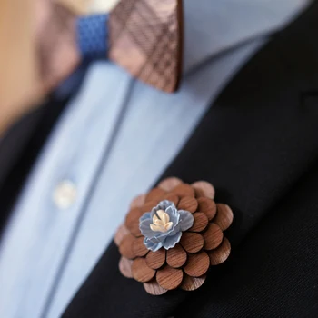 Mahoosive Atvartas gėlių kaklaraištis corbata calavera mens ryšiai ir nosinė rinkiniai medienos bowtie papillon legno gėlių