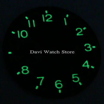 38.9 mm Black watch Dial rinkinys eta 6497 Žuvėdra st36 judėjimo žiūrėti veido